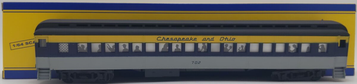 American Models S Scale Chesapeake & Ohio Passenger Car #702 EX/Box