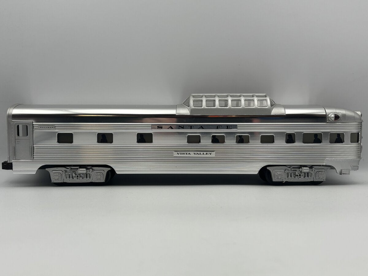 Lionel 6-19113 O Gauge Santa Fe "Vista Valley" Aluminum Vista Observation Car EX/Box