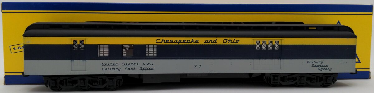 American Models S Scale Chesapeake & Ohio Railway Post Office Car #77 VG/Box