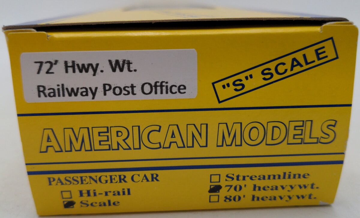 American Models S Scale Chesapeake & Ohio Railway Post Office Car #77 VG/Box