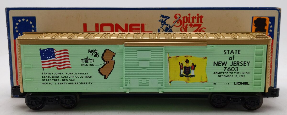 Lionel 6-7603 O Gauge State of New Jersey Boxcar #7603 EX/Box