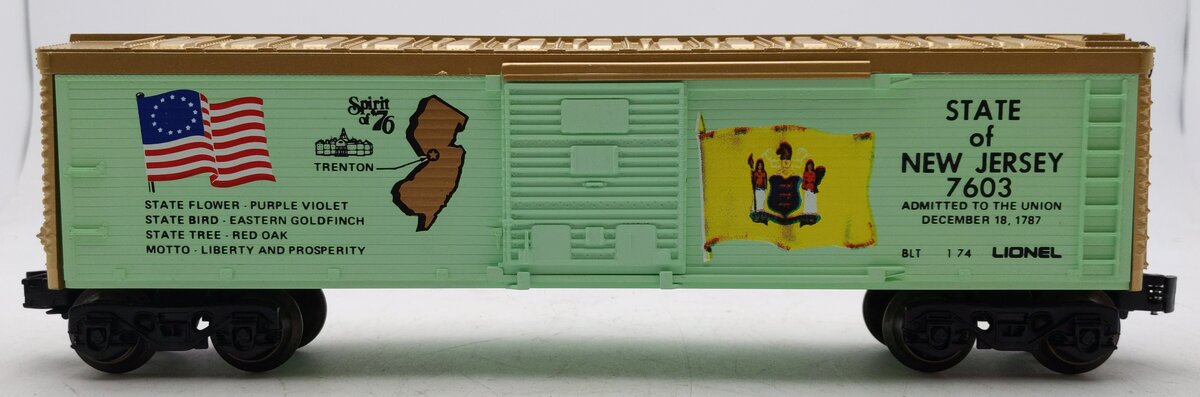 Lionel 6-7603 O Gauge State of New Jersey Boxcar #7603 EX/Box