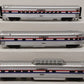 MTH 20-6548 O Gauge Amtrak Passenger Cars #1832, #4012, #9410 EX