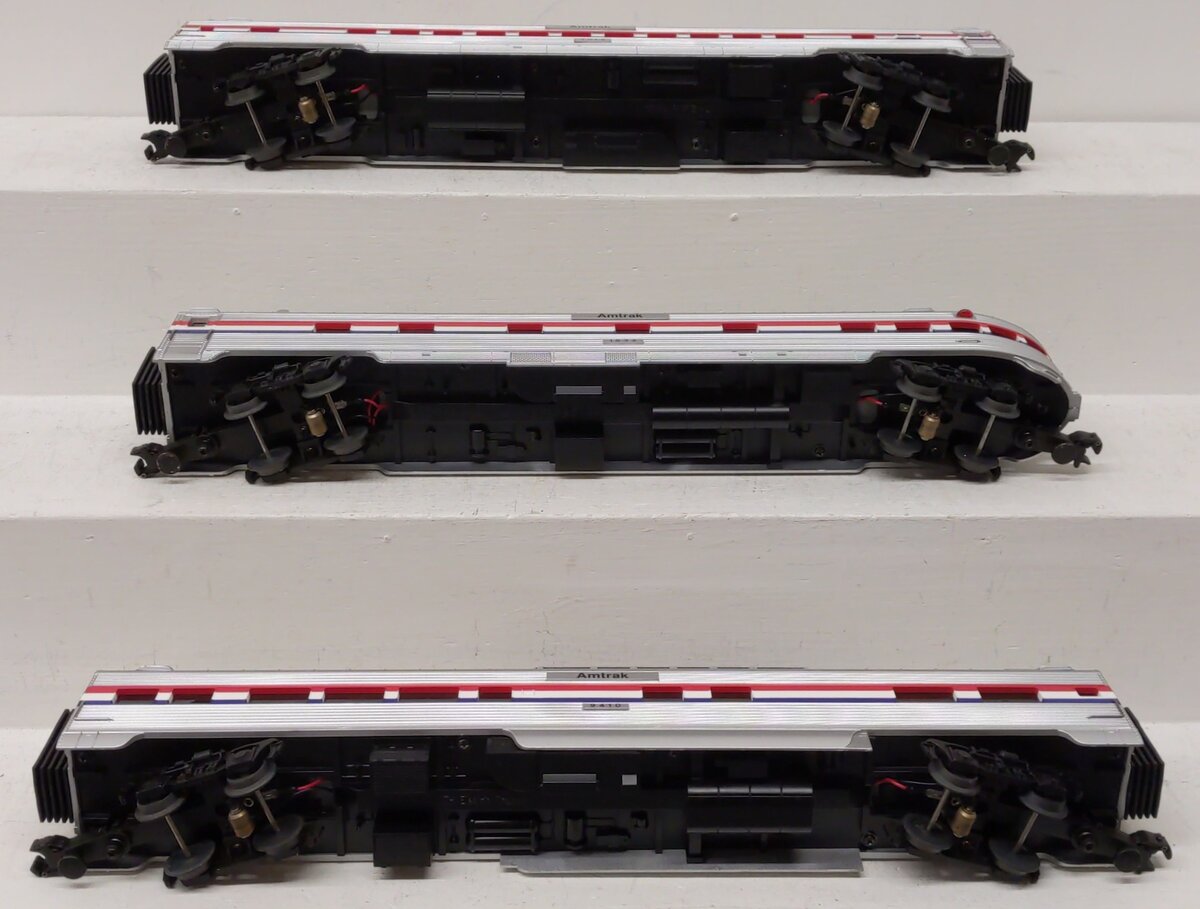 MTH 20-6548 O Gauge Amtrak Passenger Cars #1832, #4012, #9410 EX