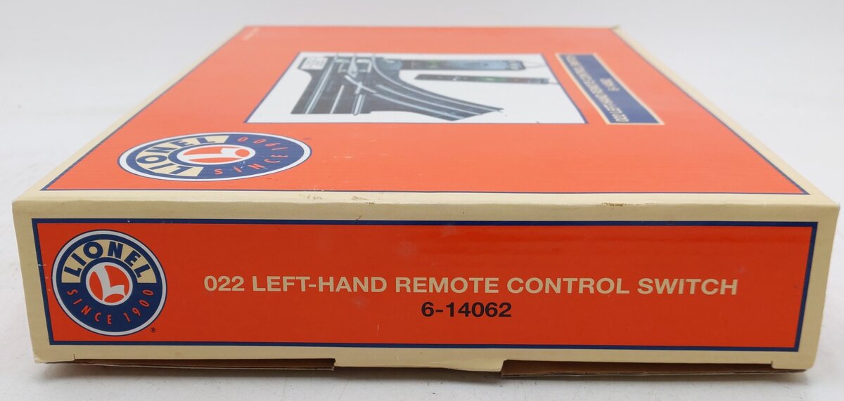 Lionel 6-14062 O Gauge Remote-Control 022 Left Hand Switch Turnout EX/Box