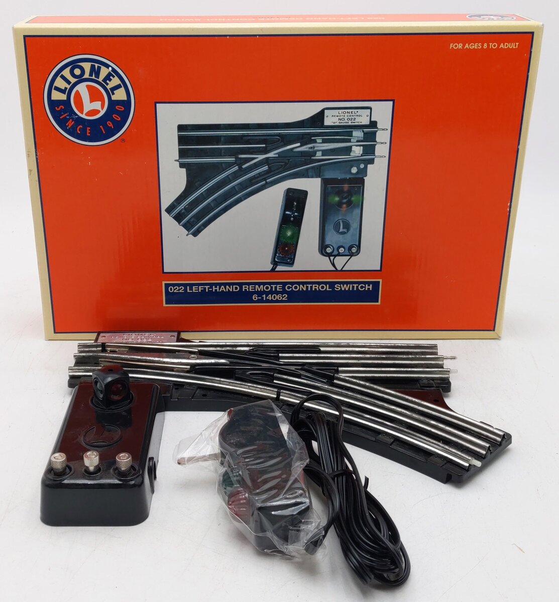Lionel 6-14062 O Gauge Remote-Control 022 Left Hand Switch Turnout EX/Box