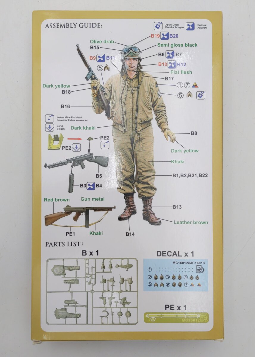Classy Hobby 16012 1:16 WWII US Tank Crew Figure Kit MT/Box