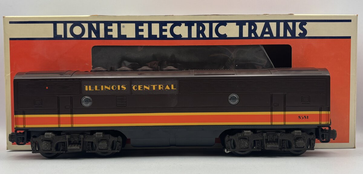 Lionel 6-8581 O Gauge Illinois Central F3 Dummy B Unit Diesel Locomotive EX/Box