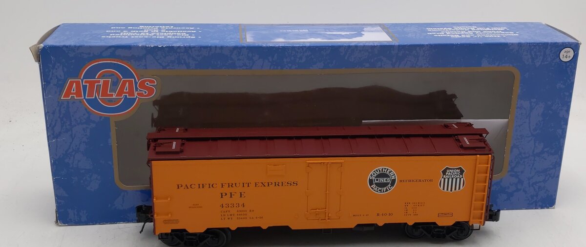 Atlas 3004905-3O Scale 2-Rail PFE Pacific Fruit Express 40' Steel Reefer #43334 LN/Box