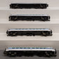MTH 20-6521 O Gauge Cal Train Amfleet Passenger Car Set (Set of 4) VG