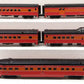 MTH 20-6523 Southern Pacific 70' Streamlined Passenger Car Set EX
