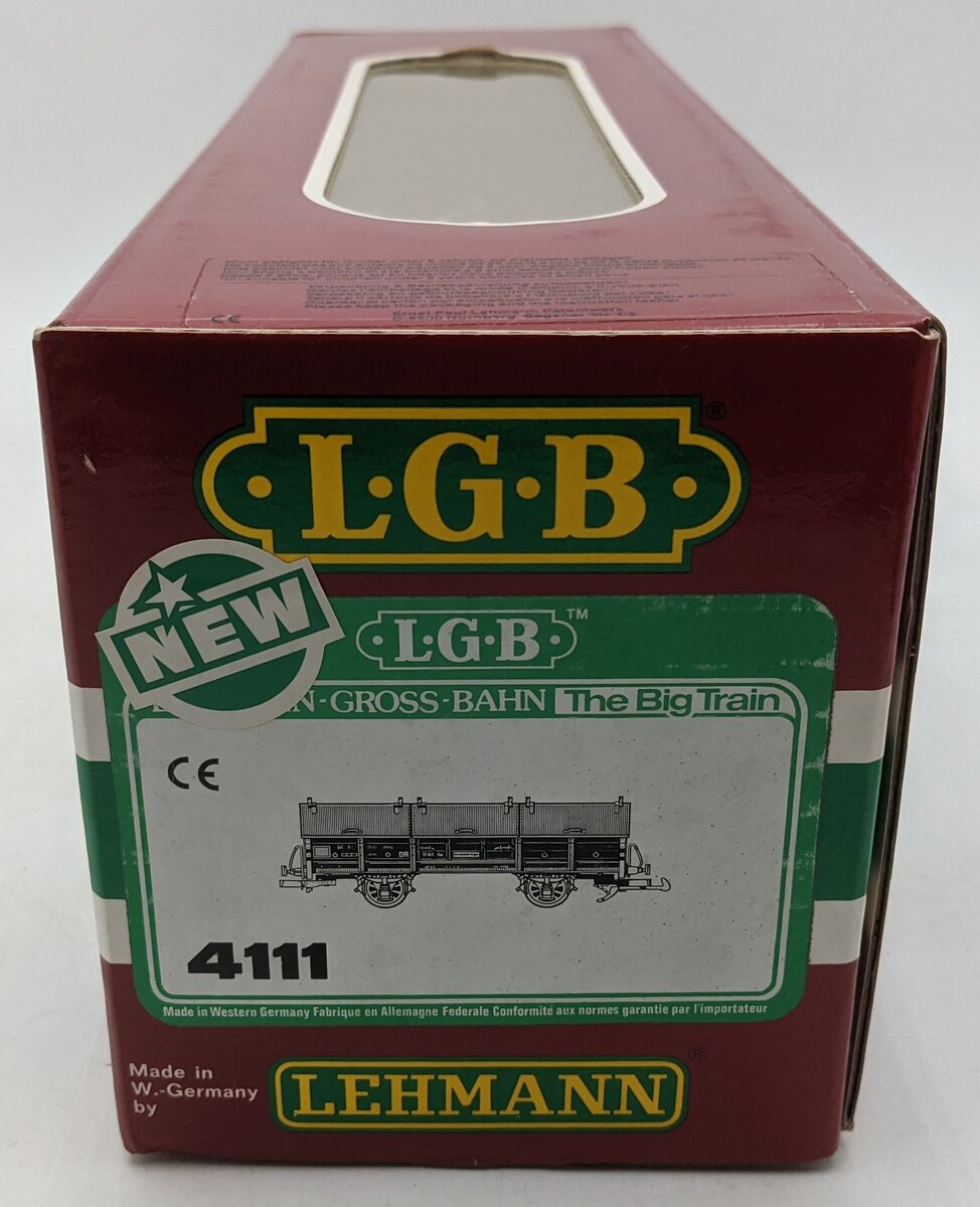 LGB 4111 G Scale OEG Flatcar w/ Cover (Orange) EX/Box