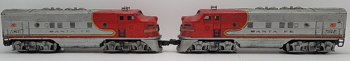 Lionel 2333 Vintage O Santa Fe F3 AA Diesel Set VG
