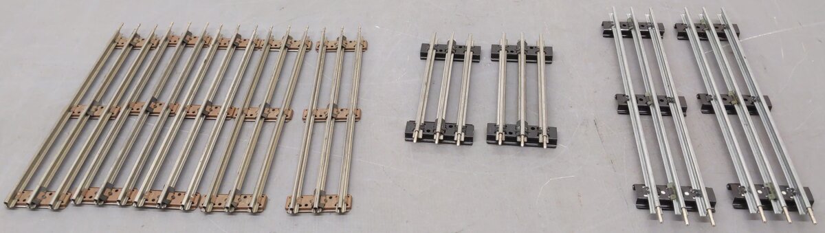 Lionel O Gauge Assorted Track; 6-65038, 6-12840, 6-65038 [9] VG