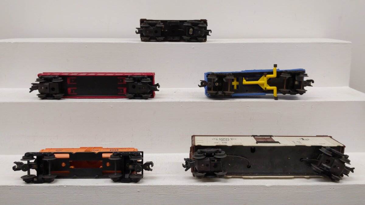 Lionel O Vintage Freight Cars: 6457, 6025, 6462, 3376, 36621 [5] VG