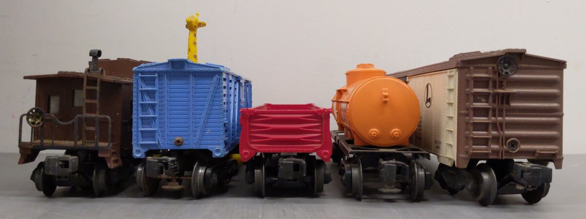 Lionel O Vintage Freight Cars: 6457, 6025, 6462, 3376, 36621 [5] VG