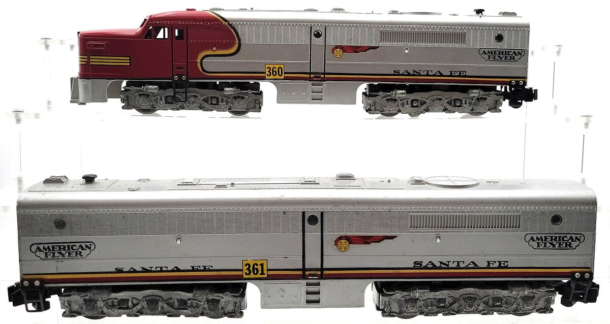 American Flyer 362 Vintage S Santa Fe PA/PB Diesel Locomotive Set 360, 361 VG
