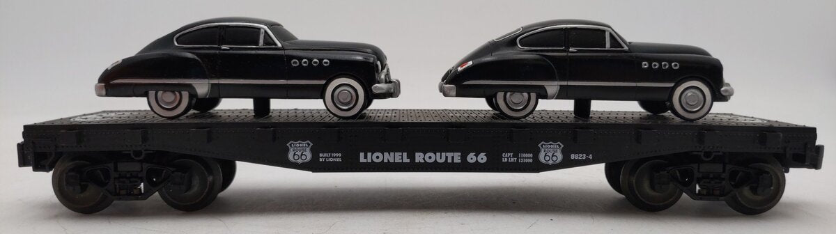 Lionel 6-17537 O Gauge Route 66 Flatcar with 2 Touring Coupes LN/Box