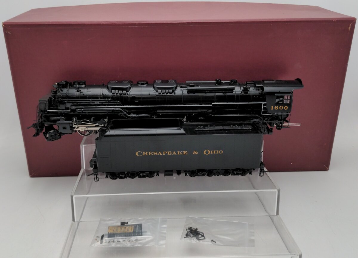 River Raisin Models S Scale Brass Chesapeake & Ohio 2-6-6-6 Loco & Tender #1600 EX/Box