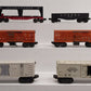 Lionel O Vintage Freight Cars: 6414, 6112, 3472, 3472, 3656, 3656 [6] VG