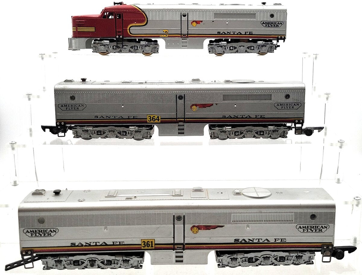 American Flyer 362 Vintage S Santa Fe ABB Diesel Locomotive Set 360, 361, 364 VG