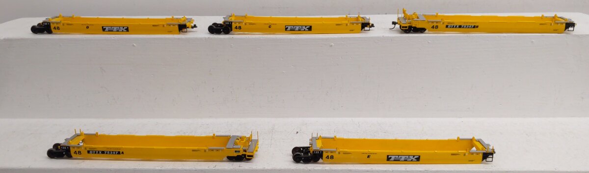 Con-Cor 0001-001951 HO TTX Twin Stack Container Car 5-Pack EX
