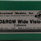 Overland S Scale Brass Denver & Rio Grande Western Caboose VG/Box