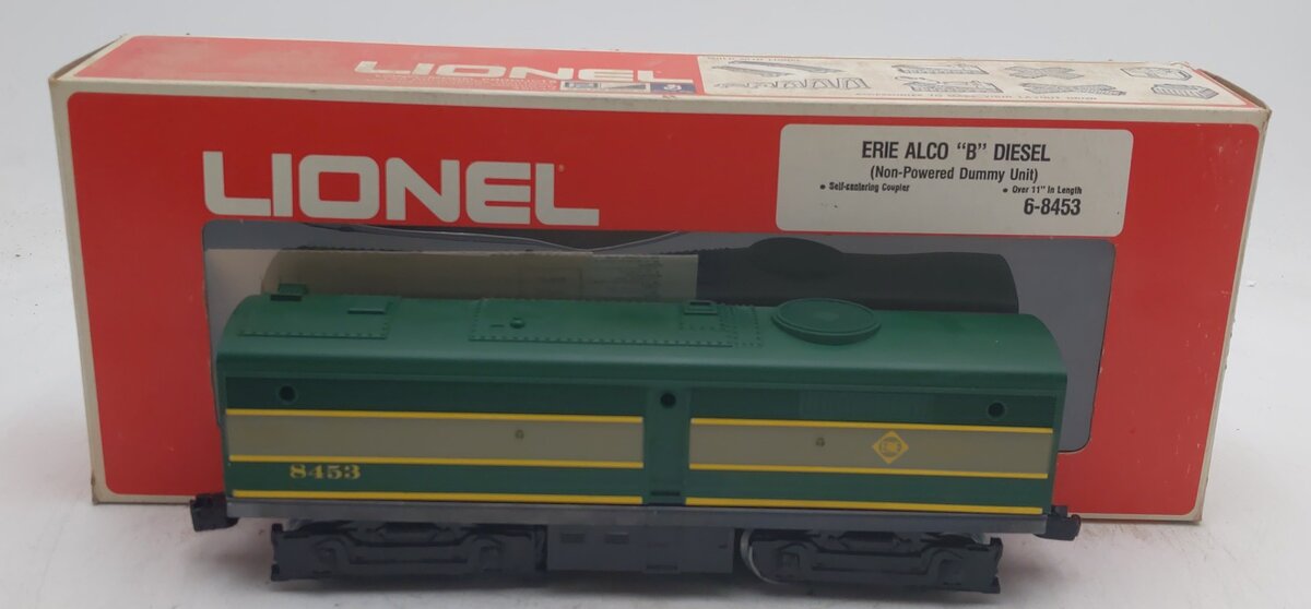 Lionel 6-8453 O Gauge Erie Alco Non-Powered B-Unit Diesel Locomotive #8453 EX/Box