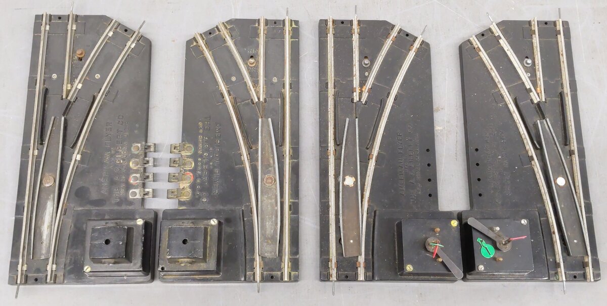 American Flyer 720A & 722A Vintage S Manual Switches (2 Pair) VG