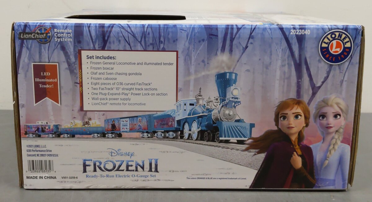 Lionel 2023040 O Gauge Disney Frozen 2 LionChief Steam Train Set with Bluetooth EX/Box