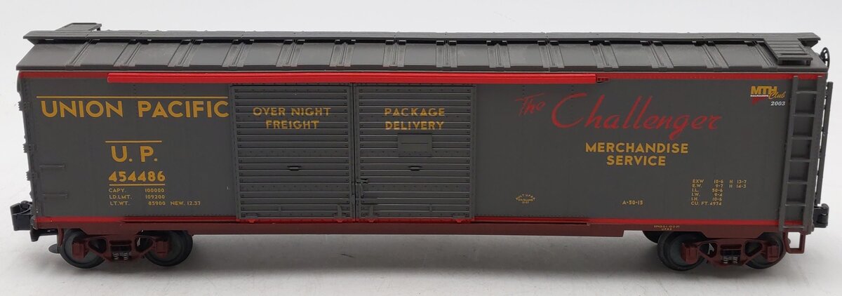 MTH 20-93130 O Gauge Union Pacific MTHRRC-2003 Double Door 50' Boxcar #454486 EX