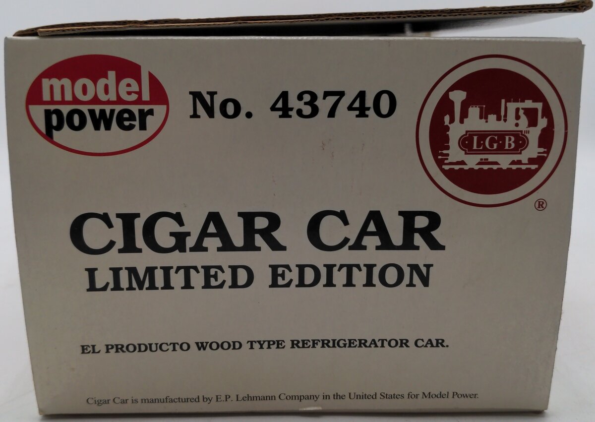 LGB 43740 El Producto Cigars Woodside Reefer (Metal Wheels) LN/Box