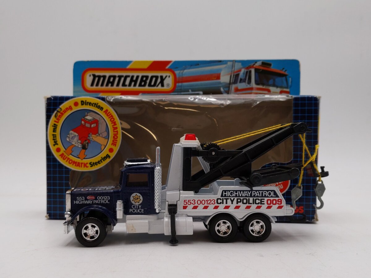 Matchbox Superkings k-121 1:43 Scale Peterbilt Wreck Truck LN/Box