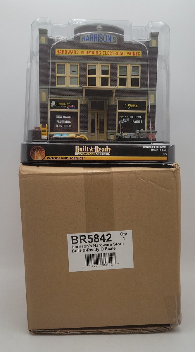 Woodland Scenics BR5842 O Built-&-Ready Harrison's Hardware Building EX/Box