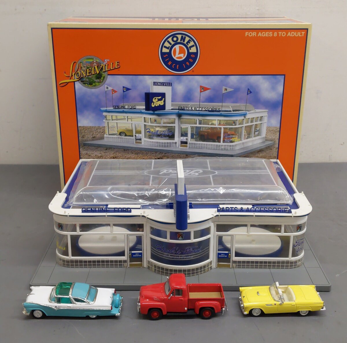 Lionel 6-24113 O Gauge Hank's Lionelville Ford Auto Dealership EX/Box