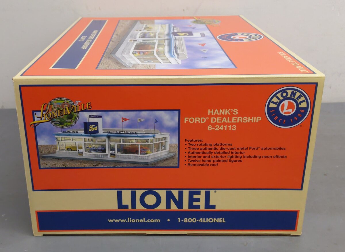 Lionel 6-24113 O Gauge Hank's Lionelville Ford Auto Dealership EX/Box