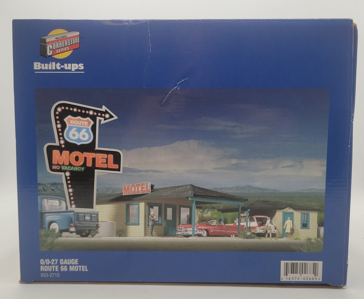Walthers 933-2715 O/O-27 Scale Built-Up Route 66 Motel LN/Box