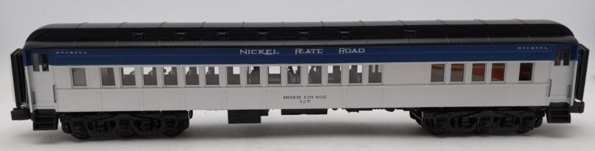 MTH 20-61063 O Gauge Nickel Plate Road 70' Madison Passenger Diner Car #127 EX/Box