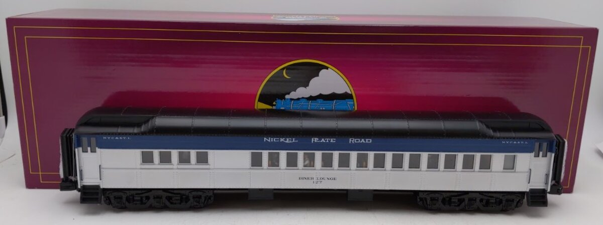 MTH 20-61063 O Gauge Nickel Plate Road 70' Madison Passenger Diner Car #127 EX/Box