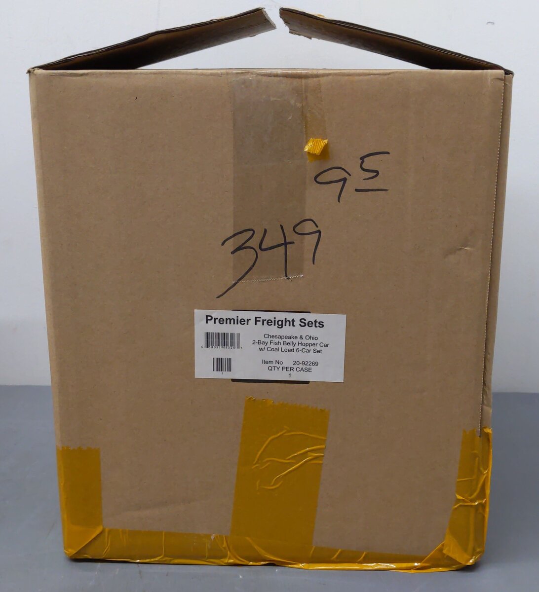 MTH 20-92269 O Gauge 2-Bay Fish Belly Hopper Car w/Coal Load (6-Car set) EX/Box