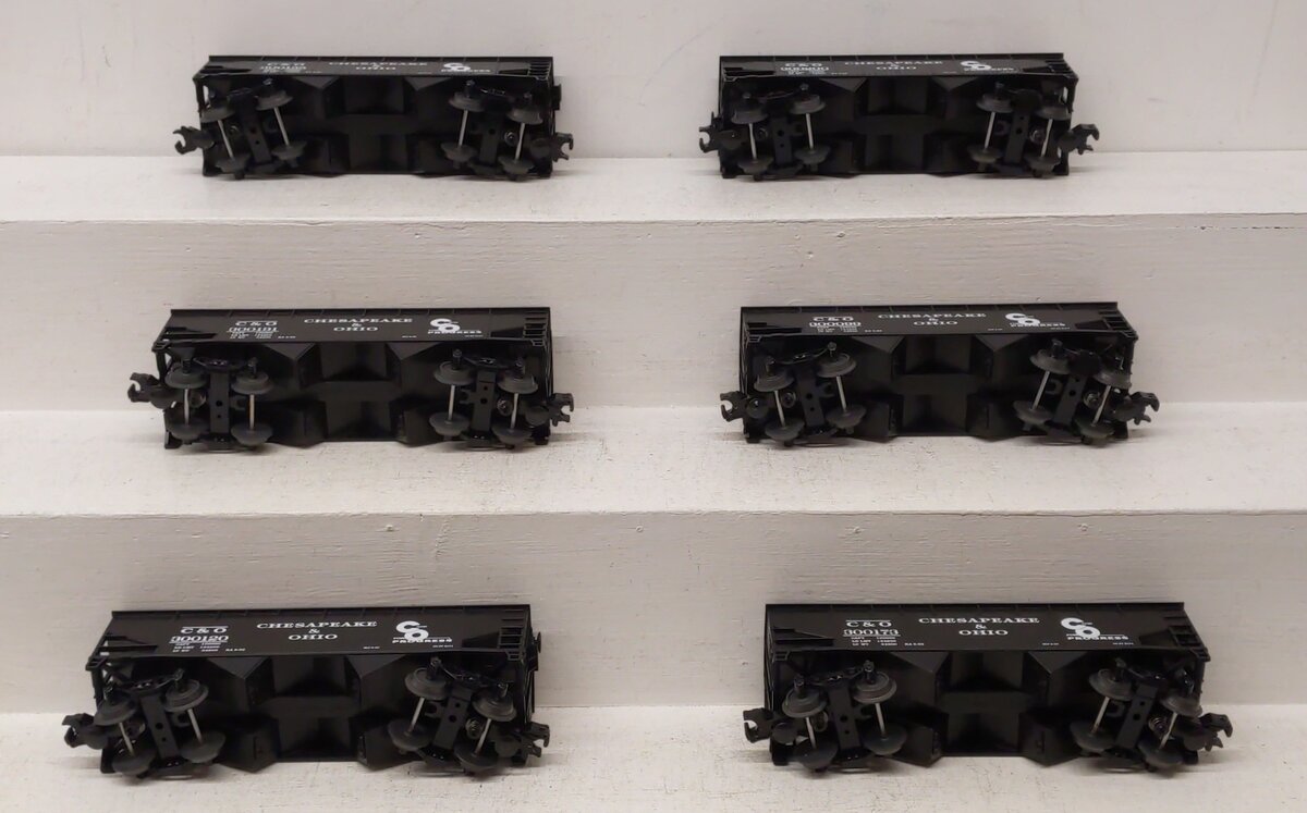MTH 20-90138 O Chesapeake & Ohio Premier 2-Bay Offset Hopper Car Set (Set of 6) LN/Box