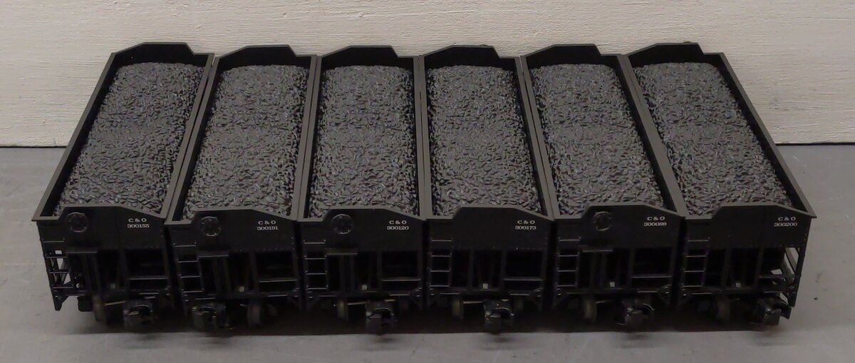 MTH 20-90138 O Chesapeake & Ohio Premier 2-Bay Offset Hopper Car Set (Set of 6) LN/Box