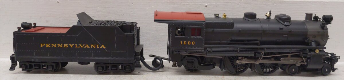 MTH 20-3038-1 O Pennsylvania 4-4-2 Atlantic Steam Locomotive & Tender #1600 w/PS EX/Box