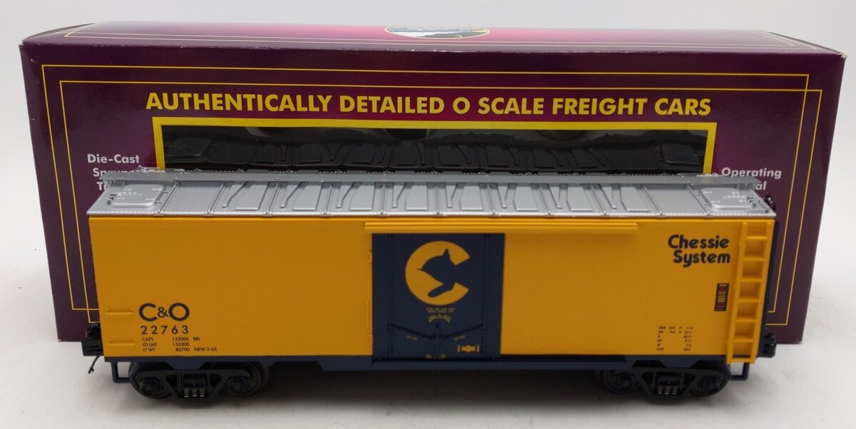 MTH 20-2782A O Gauge Chessie Reefer Car #22763 LN/Box