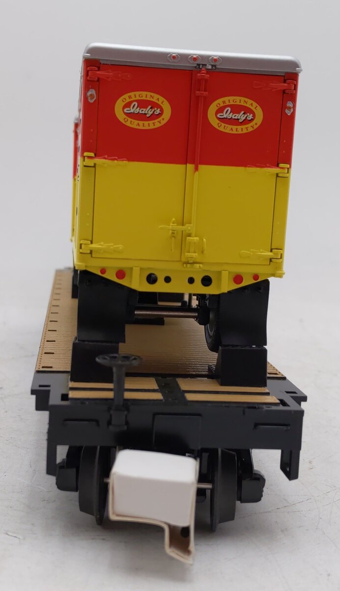 MTH 20-98835 O Gauge Flat Car w/2 Pup Trailers #936 NIB