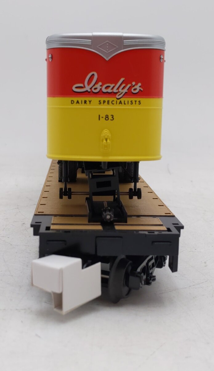 MTH 20-98835 O Gauge Flat Car w/2 Pup Trailers #936 NIB