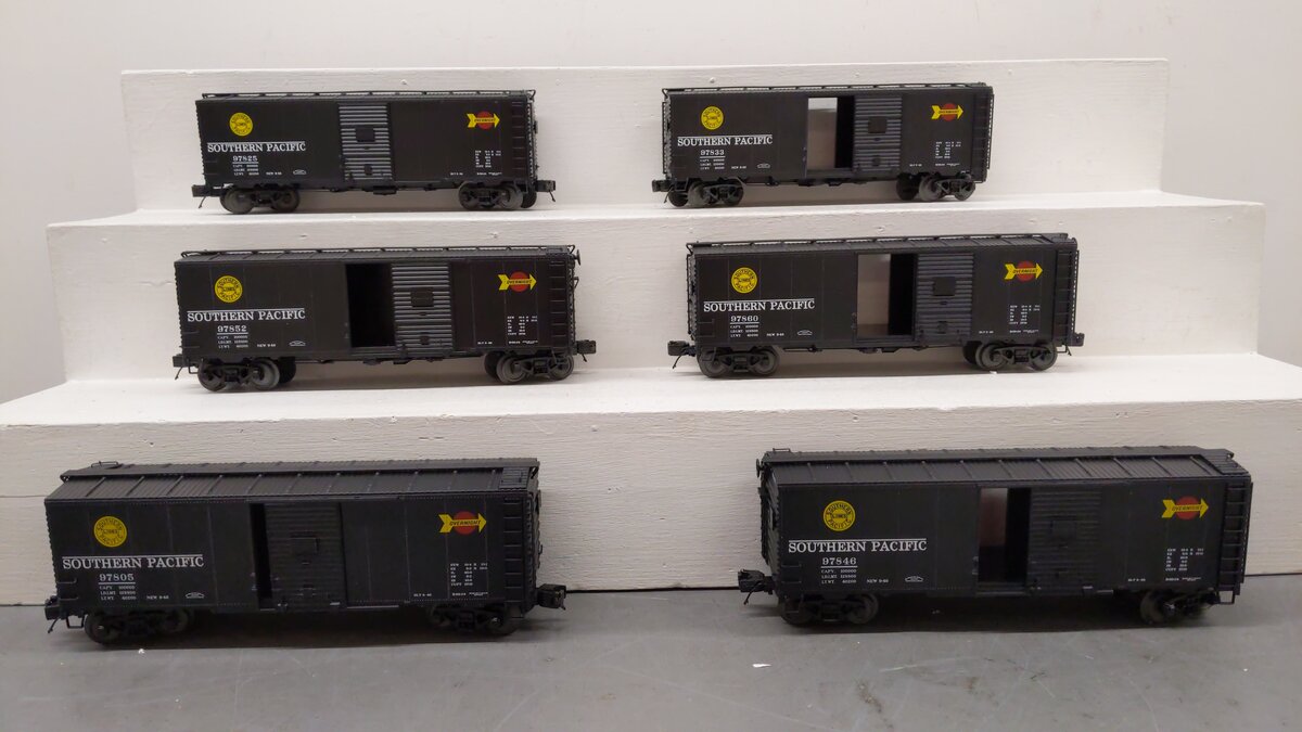 MTH 20-90732 Southern Pacific 6-Car 40' AAR Boxcar Set LN/Box