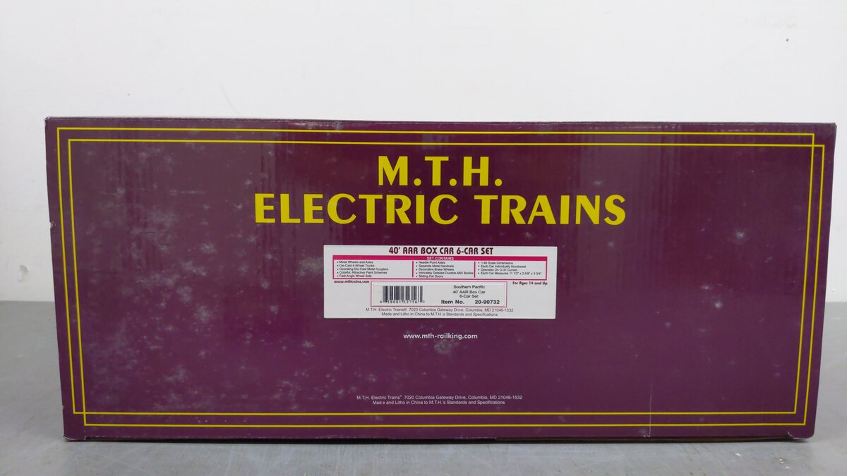 MTH 20-90732 Southern Pacific 6-Car 40' AAR Boxcar Set LN/Box