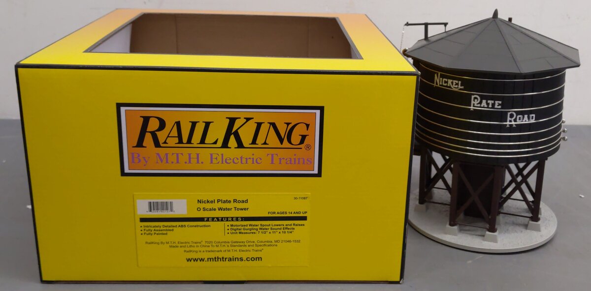 MTH 30-11087 O Gauge NKP Operating Water Tower w/digital sounds LN/Box