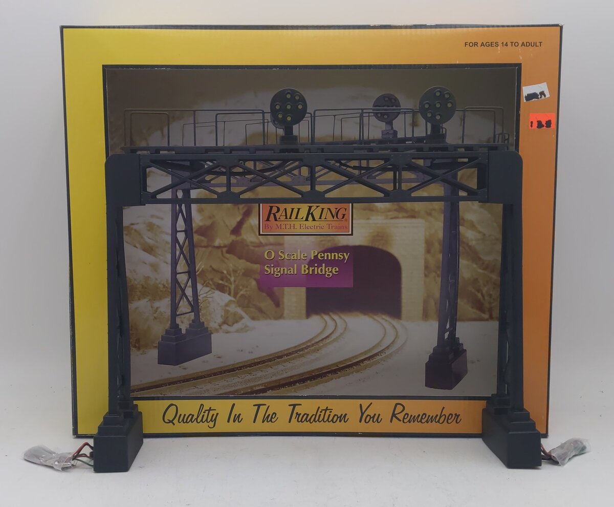 MTH 30-11030 O Gauge Pennsylvania Operating Signal Bridge LN/Box